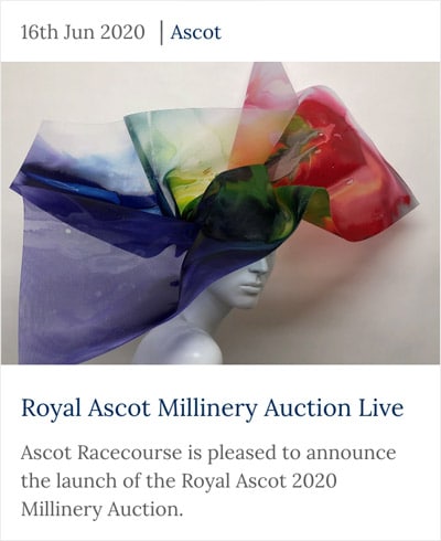 royal ascot millinery auction live rainbow themed