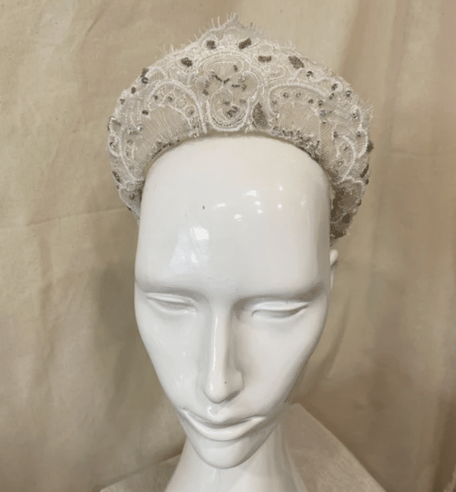 Screen Shot 2020-06-20 at 10.48.58 am lace halo, fascinator, millinery, hat