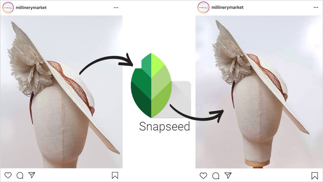 How to Resize Tall Millinery Photos for Instagram using Snapseed App