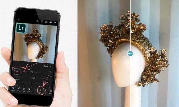 An Easy Way to Brighten Millinery Photos using the Adobe Lightroom App