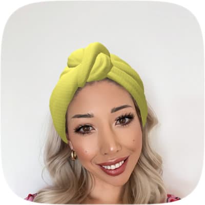 yellow virtual augmented reality turban hat