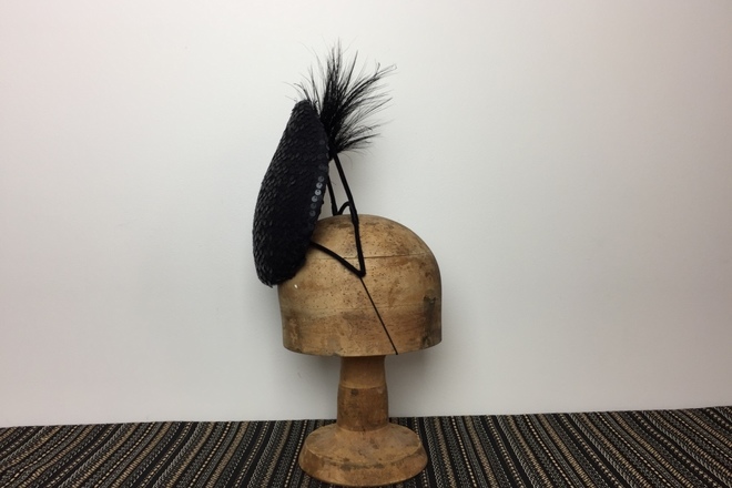 Black sequin percher