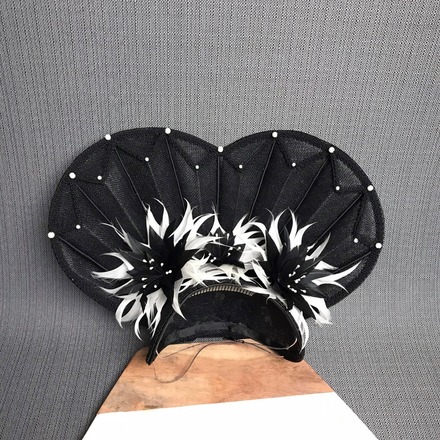 Queen of Hearts Black Pleated Crown 