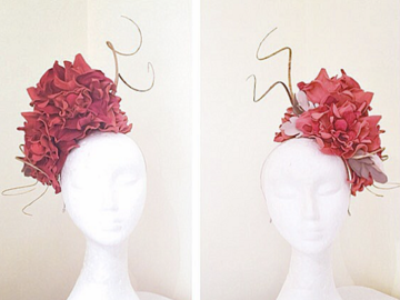 For Rent: ‘NATALIE’ Coral Leather Headpiece by Natalie Jane