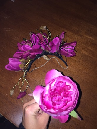 Pink Flower Crown