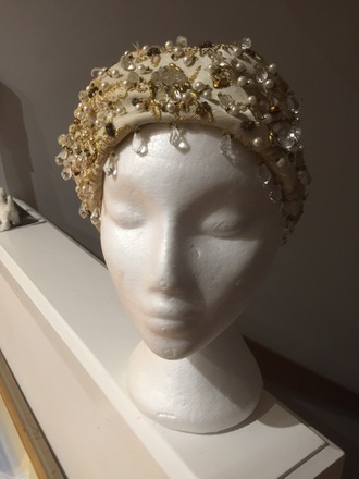CHRISTIAN DIOR beaded cloche