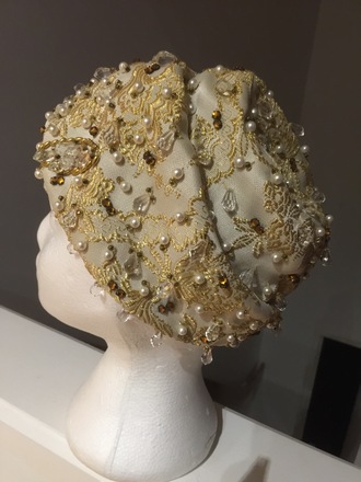 CHRISTIAN DIOR beaded cloche