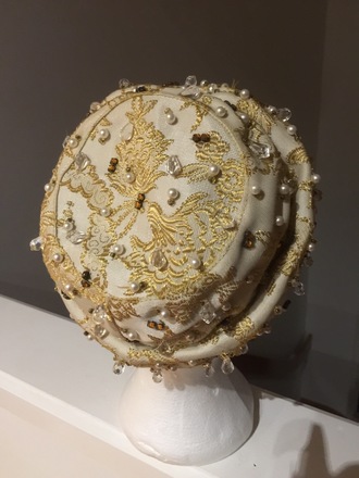 CHRISTIAN DIOR beaded cloche