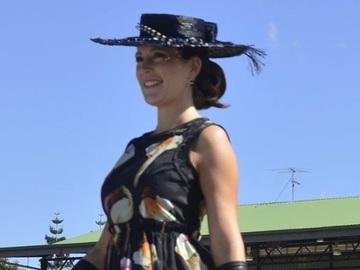 For Rent: ‘MEREDITH’ Black Wide Brim Hat by Meredith McMaster