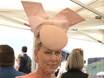 For Rent: ‘PAM’ Pale Pink Silk Percher by Ascot Hats