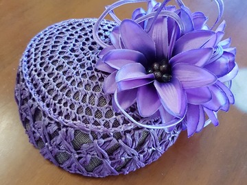 For Sale: Floral Purple Fascinator