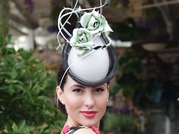 For Rent: Black, white and mint green leather percher