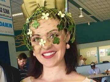 For Rent: Meredith McMaster Green Bow with Veil