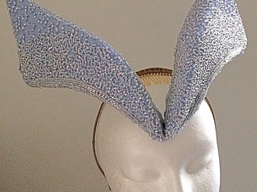 For Rent: Beaded winged hat in pale blue