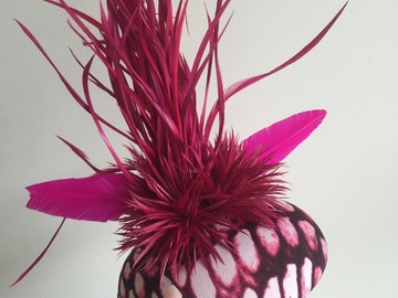 For Sale: Gorgeous Ann Shoebridge pink feathered button