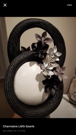 Allport Millinery Percher Black and white 