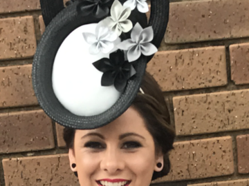 For Rent: Allport Millinery Percher Black and white 