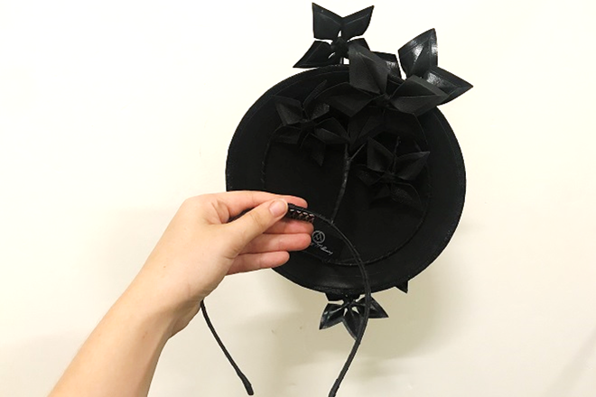 ‘BLACK MAGIC’ Black Disc Percher by Allport Millinery