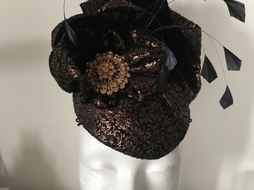 For Rent: Black and bronze velvet hat 
