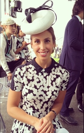 Louise Macdonald 'Veronique' headpiece White & Black 