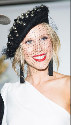 Felt studded beret