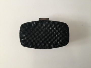 For Rent: Black oval clutch with diamontes