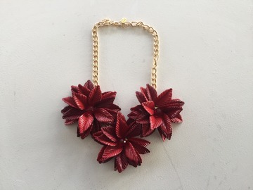 For Rent: Red flower necklace
