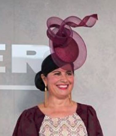 Plum Sinamay and Crinoline Percher
