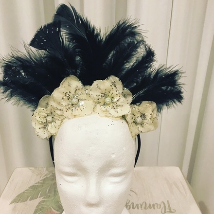 Black Feathers headband 