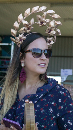 Rose gold and maroon crown