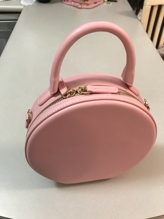 pink round bag