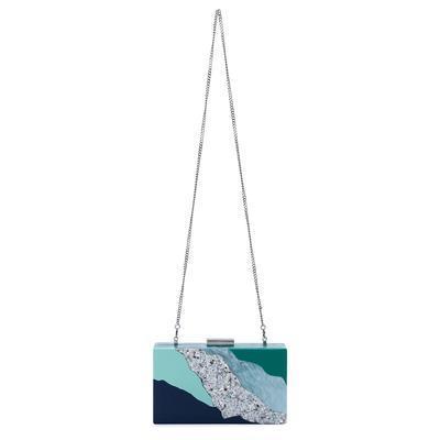 Ziggy Lightning Acrylic Box Clutch