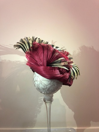 Maroon and  Black stripe turban style