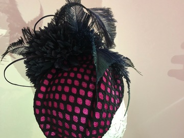 For Rent: Pink and Navy feather and flower