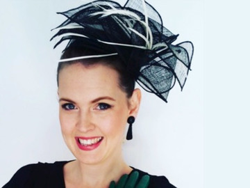 For Sale: Black and Cream Fascinator