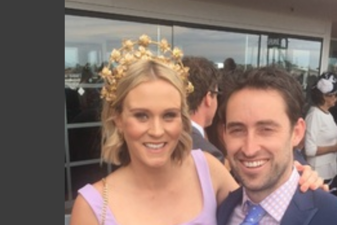 Rebecca Share gold headband 