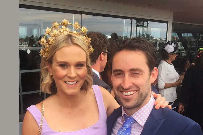 Rebecca Share gold headband 