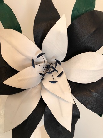 CUSTOM MADE LEATHER FLOWER HEADPIECE