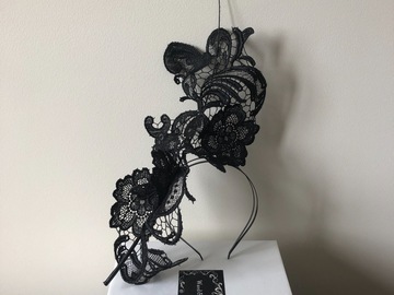 For Sale: Kim Fletcher Lace Fascinator on Headband