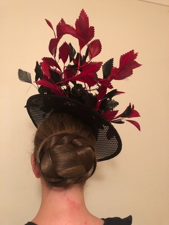 Melissa - Gaye Designs black and red boater