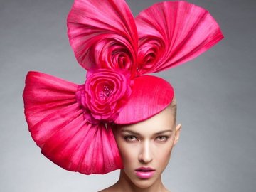 For Rent: Arturo Rios Hot Pink Swirls Headpiece