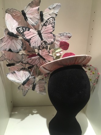 Arturo Rios Blush Pink Butterflies Headpiece