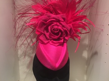 For Rent: Arturo Rios Raspberry Feathered Headpiece