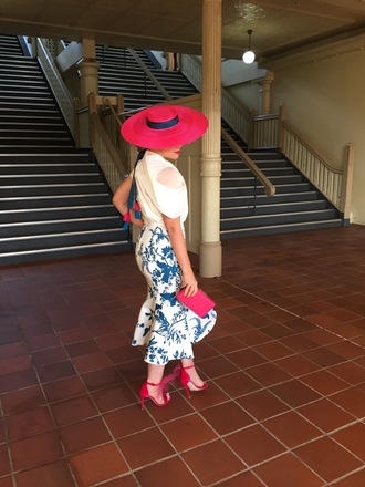 Hot pink Jill and Jack wide brim boater