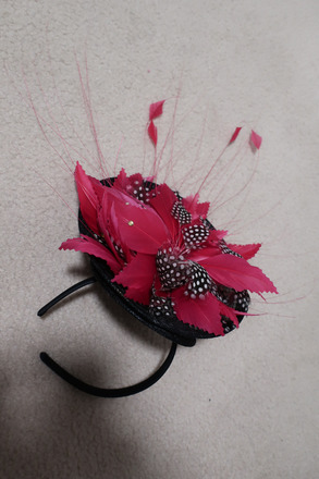 Fillies Collection Black & Fuchsia Headband Fascinator