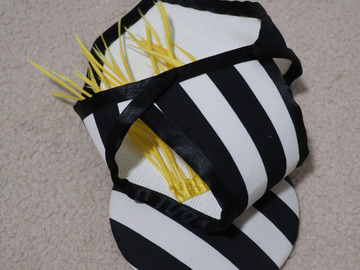 For Rent: Ford Millinery Black/White/Yellow Headpiece