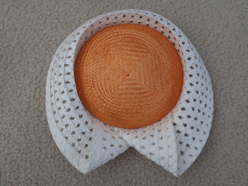 For Sale: FORD Millinery Orange "Bugle" One Off Fascinator