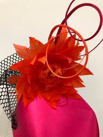 Hot pink & orange percher