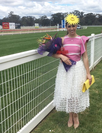 Yellow straw & goose feather fascinator