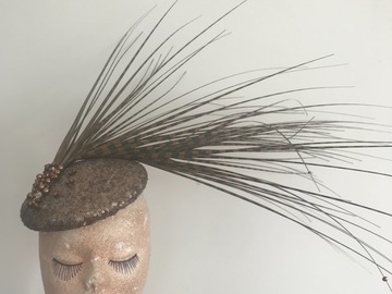 For Sale: Bronze/Antique Gold sequin hat